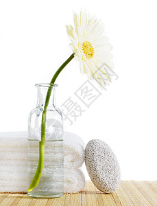 斯帕场景石头毛巾奢华保健美丽植物浮石卫生护理优雅图片