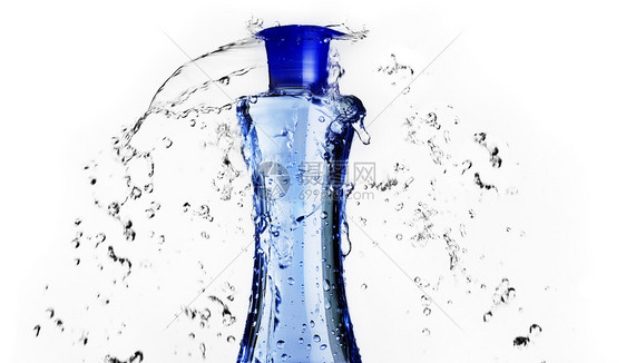 蓝瓶喷洒治疗人心蓝色清洁度洗发水洗剂中心瓶子气泡福利图片