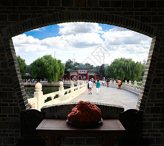 Beihai北海北京公园公园百合皇帝绘画多样性历史文化地标首都狮子图片