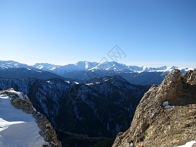 主要高加索山脊全景山丘蓝色解脱冰川木头天空植被距离高山图片