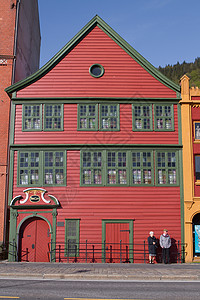 挪威卑尔根同盟木屋世界遗产背景图片