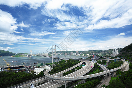 清马桥速度地标街道蓝色城市交通市中心曲线海洋天空图片