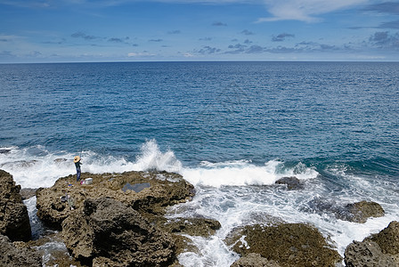 珊瑚珊瑚礁岩石海岸线海洋旅行假期地平线热带晴天太阳蓝色天堂风景图片