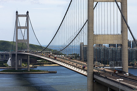香港清马桥辉光速度海洋建筑天空曲线运输交通景观蓝色高清图片