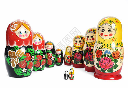马特雷什卡线俄罗斯洋娃娃矩阵娃娃孩子纪念品女孩玩具旅游女士头巾情调图片