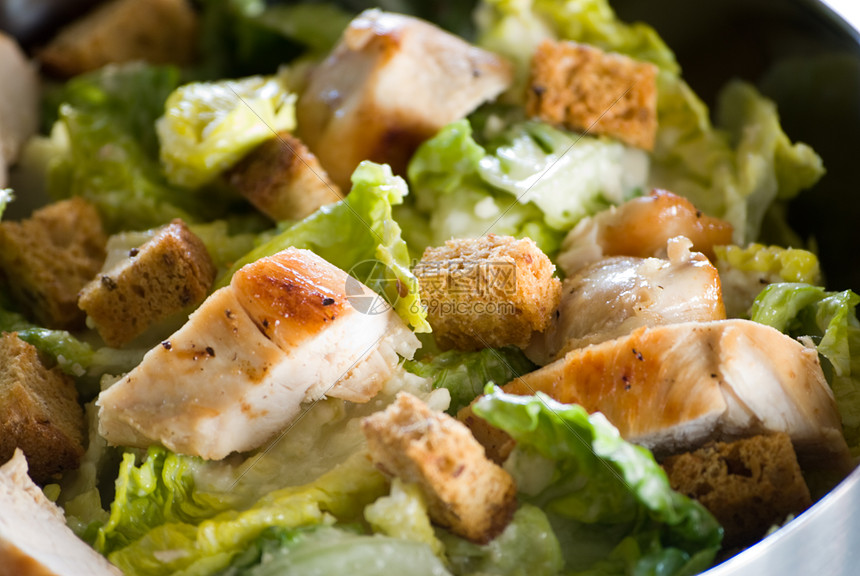 凯撒萨拉德蔬菜盘子晚餐午餐健康饮食草本植物素食生活方式菜单美食家图片