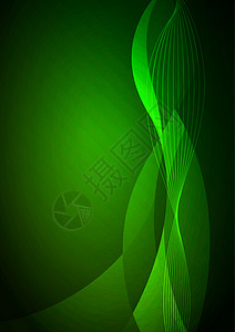 摘要绿背景绿色背景液体螺旋漩涡曲线运动海浪活力插图白色纺纱图片