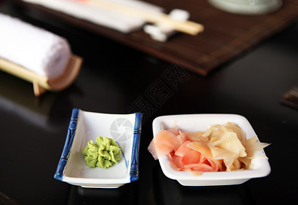 亚洲地点设置用具寿司优雅厨房白色风格木头环境装饰宏观图片