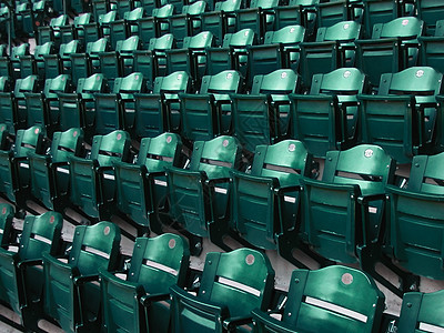 主要联盟 体育比重运动看台绿色座位水平体育场图片