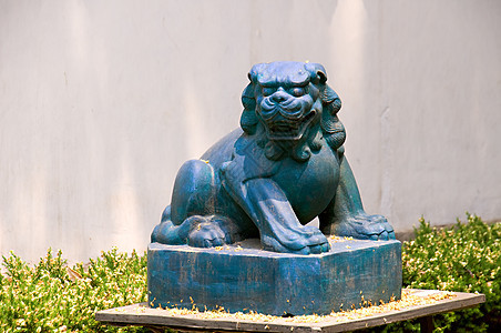 中国神庙石狮岩石大理石雕刻警卫文化建筑历史雕像狮子艺术图片