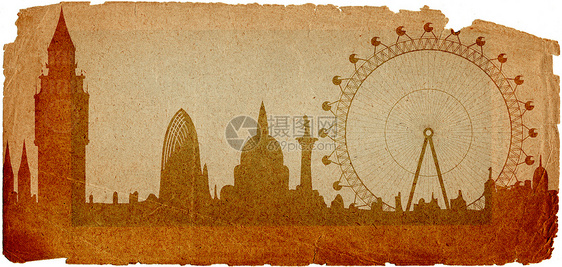 伦敦的全景象 以德国语风格圆顶车轮历史寺庙纪念碑教会全景地标旅行吸引力图片