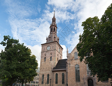 奥斯陆中部的Domkirken教堂宗教建筑大教堂教会城市图片