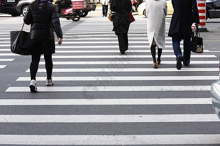 十字路口压力男人午餐街道商业路面概念女性旅行喧嚣背景图片