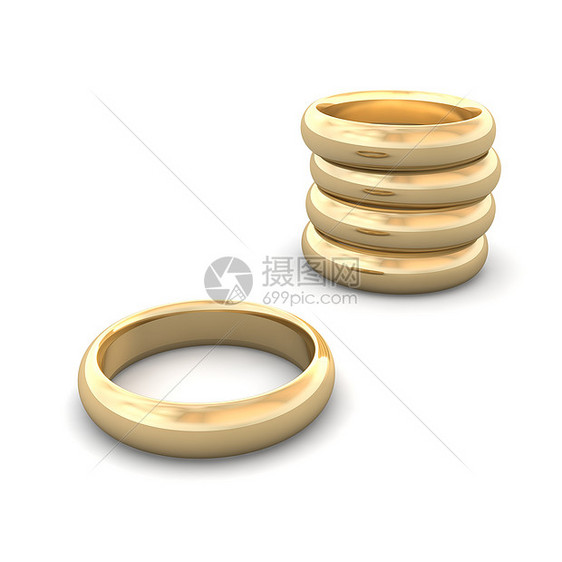 金金结婚戒指白色订婚婚礼珠宝剪贴婚姻宝石奢华金子插图图片