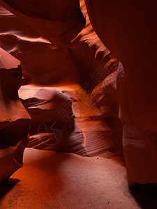 佩奇附近的上安特洛普斯小峡谷红色游客羚羊石头洞穴干旱橙子沙漠侵蚀峡谷图片