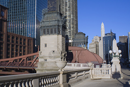 芝加哥河上桥图片