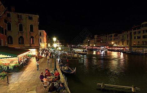 威尼斯大运河意大利人游客建筑物运河南方人旅行圆顶假期用餐海洋图片