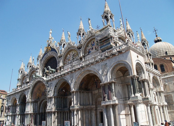 圣马可威尼斯正方形建筑旅行教会宗教分数鸽子大教堂广场历史图片