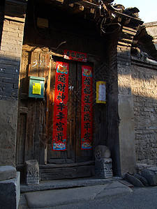 中华民族木头古董入口幸福装饰对联传奇砖墙装饰品出口图片