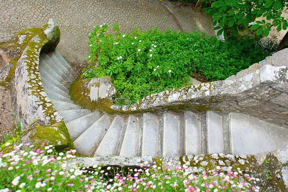 花园石头楼梯图片