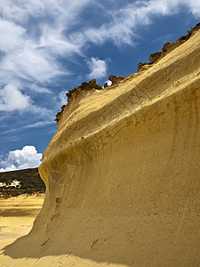 砂岩侵蚀岩石海岸地理地质学旅行假期悬崖风景石灰石天空图片