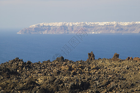 圣托里尼希腊太阳火山支撑火山口避暑胜地风景情调娱乐文化天空图片