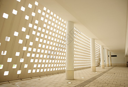 现代走廊装饰办公室木头玻璃桌子长椅房间风格建筑设计师图片