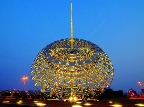 东方之光日晷城市天文学雕塑文化风景时间图片