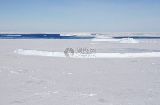 南极洲的海冰冰山冻结航班风景空气天线图片