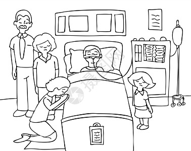 患病儿童癌症昏迷染色卫生卡通片家庭哭泣死亡保健男生图片