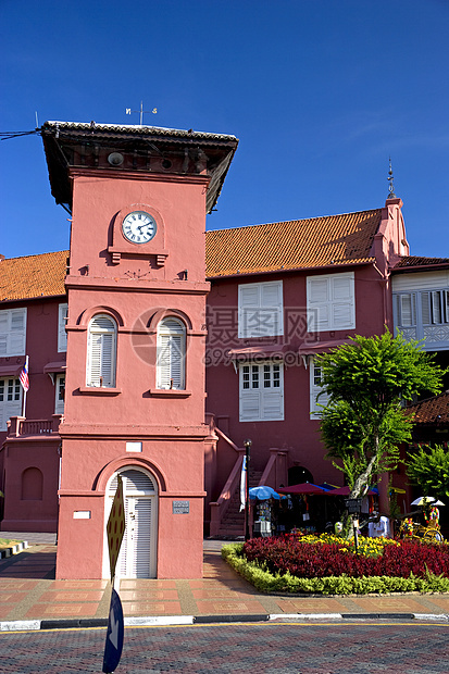 荷兰时代时钟塔殖民遗产时钟建筑地标建筑学建筑物历史窗户世界图片