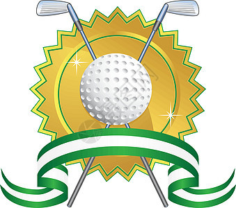 高浮动图标娱乐空白冠军横幅俱乐部白色绿色胜利运动高尔夫球背景图片