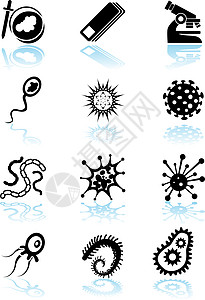微生物图标臭虫生物学插图精子生物科学细胞漏洞滴管卫生图片