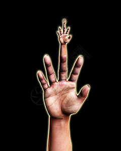 手巧手便利怪物手指手臂拇指数字棕榈图片