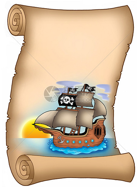 与海盗船只的划章图片
