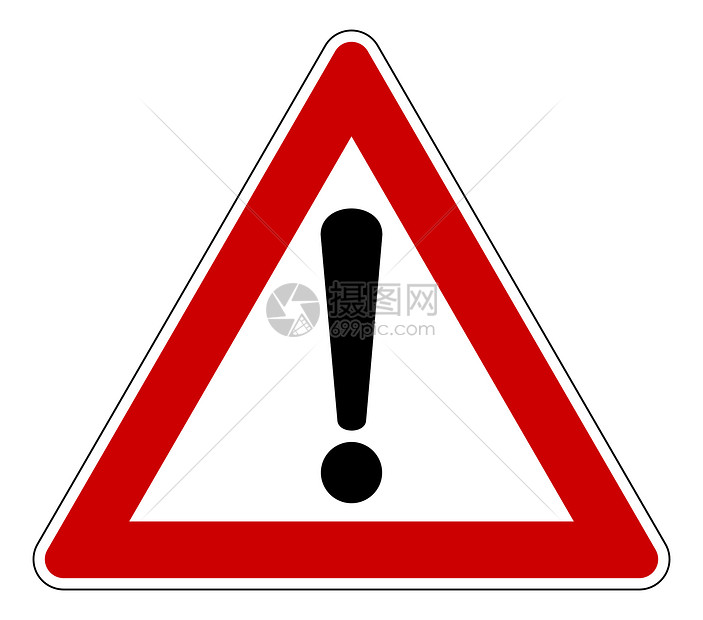 三角三角警示符号交通指令白色冒险三角形红色运输警报背景图片