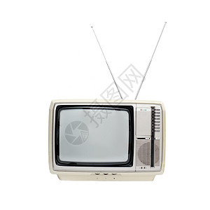 电视阴极白色程序塑料天线古董空白电子产品射线管器具图片