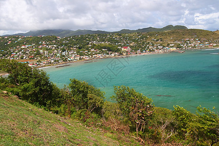 圣卢西亚天堂云景假期海岸海岸线蓝色旅行热带岩石破坏图片