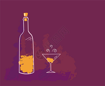 葡萄酒瓶子玻璃饮料餐厅软木葡萄园素描侍酒师收成植物学图片