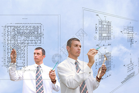 设计过程中的设计师工作蓝色建造天空沉思项目集体男性团体图片