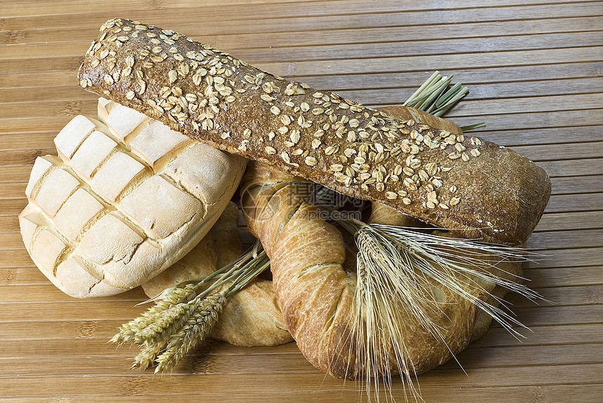 布莱德面粉燕麦面包师营养摄影静物模具烤箱大麦竹子图片