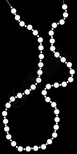 白珍珠礼物项链价值观天鹅绒丝绸展示首饰珍珠宝石珠宝图片
