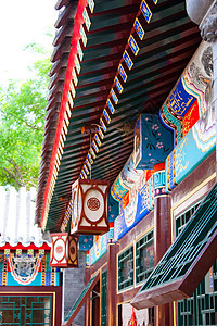中华传统院式院舍旅行传统寺庙红色胡同房子图片