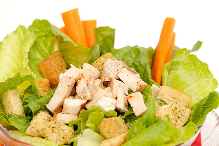 健康沙律绿色面包小吃沙拉白色蔬菜长叶食物饮食莴苣图片