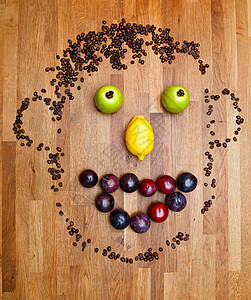 以水果为面目奇异果卡通片创造力笑脸植物异国蔬菜乐趣眼镜快乐图片