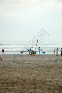 潘干达兰海滩海洋晴天渔夫海岸地平线假期情调旅游旅行麻痹图片