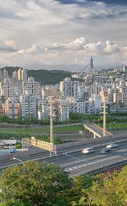 高速公路城景城市景观公寓场景戏剧性市中心全景天空旅行摩天大楼地标图片