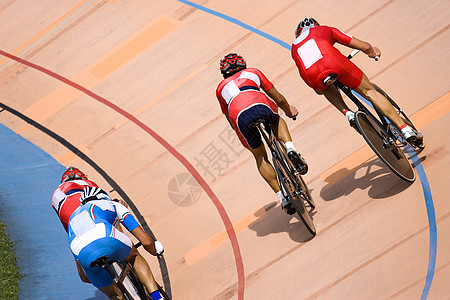 自行车点赛骑术赛车获奖者轮子优胜者车轮赛车场力量头盔速度图片