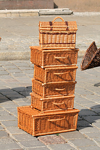 Wicker篮子产品国家销售量旅行手工店铺木头小贩地区性抛光图片