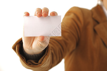 手持卡片广告成人宏观空白职业白色手指工作工人商务图片